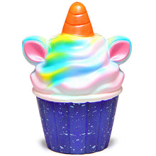 Load image into Gallery viewer, Jumbo Kawaii Colorful Galaxy Unicorn Squishy Doll Slow Rising Stress Relief Squeeze Toys for Baby Kids Xmas Gift 12*6*5CM