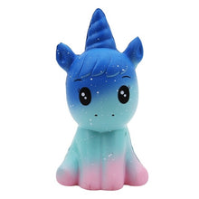 Load image into Gallery viewer, Jumbo Kawaii Colorful Galaxy Unicorn Squishy Doll Slow Rising Stress Relief Squeeze Toys for Baby Kids Xmas Gift 12*6*5CM